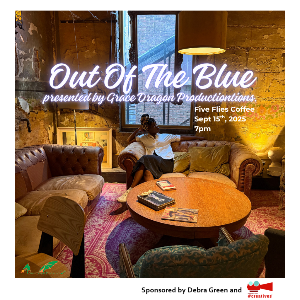 Housso semon's solo concert's "Out of the Blue" flyer, produced by Chen Drachman through Grace Dragon Productions.