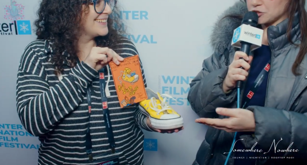 Chen Drachman at the 2026 Winter Film Festival in NYC with But I'm a Shoe