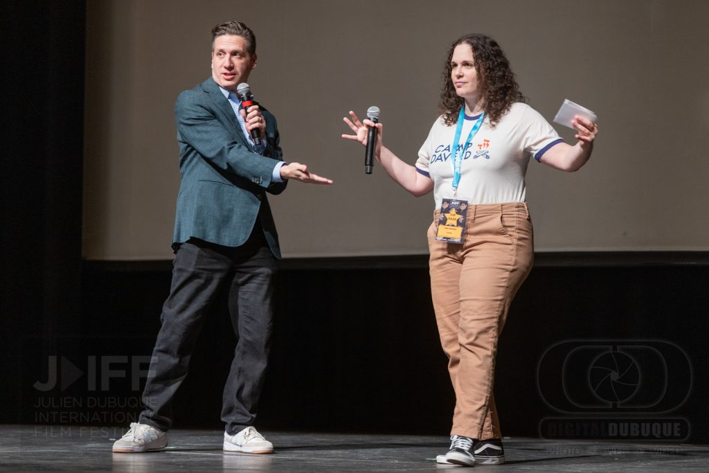 Chen Drachman and The Floaters' Shai Korman during the 2026 Julien Dubuque International Film Festival