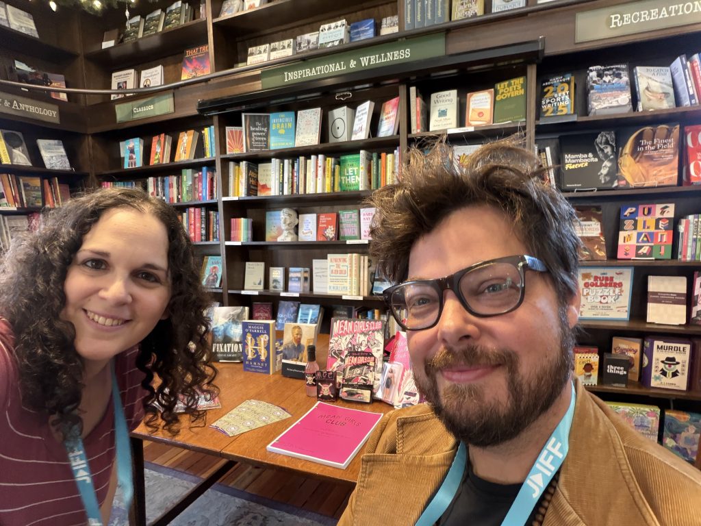 Filmmakers Chen Drachman and Gregory JM Kasunich during the 2026 Julien Dubuque International Film Festival